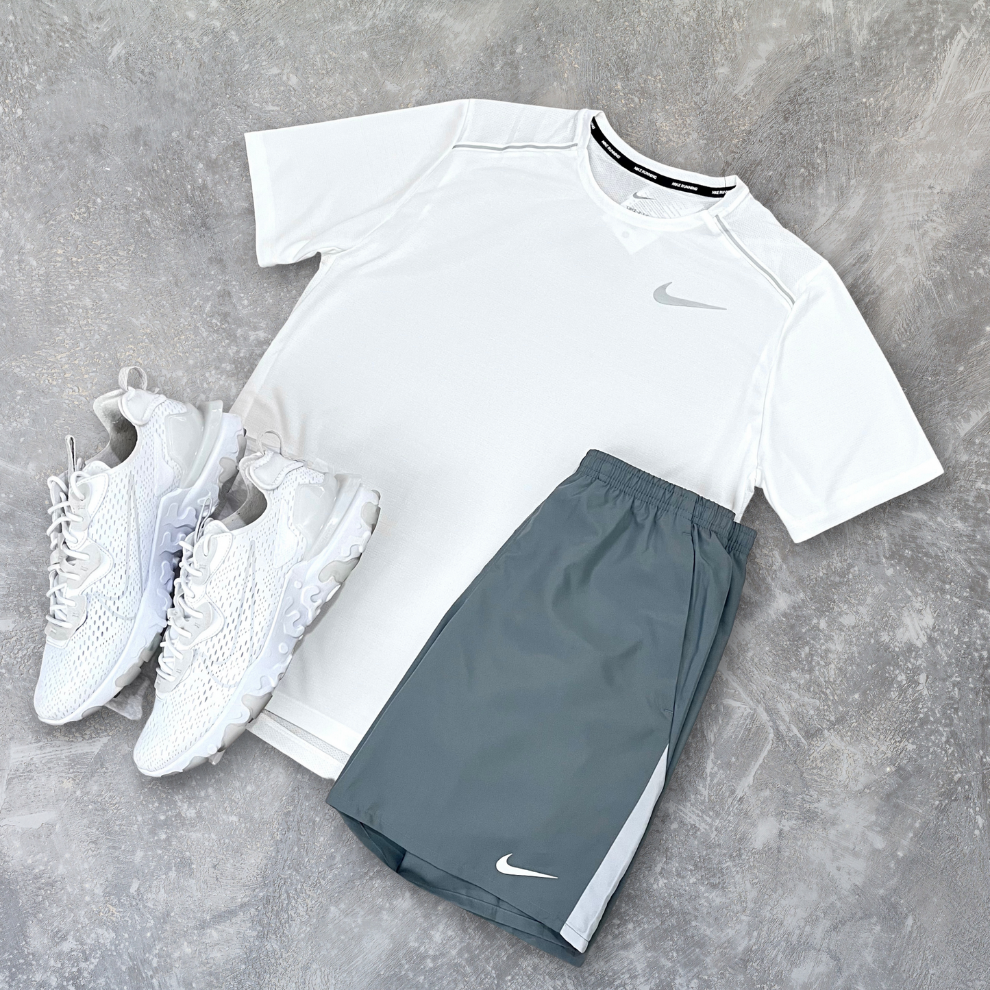 Nike White Miler Set
